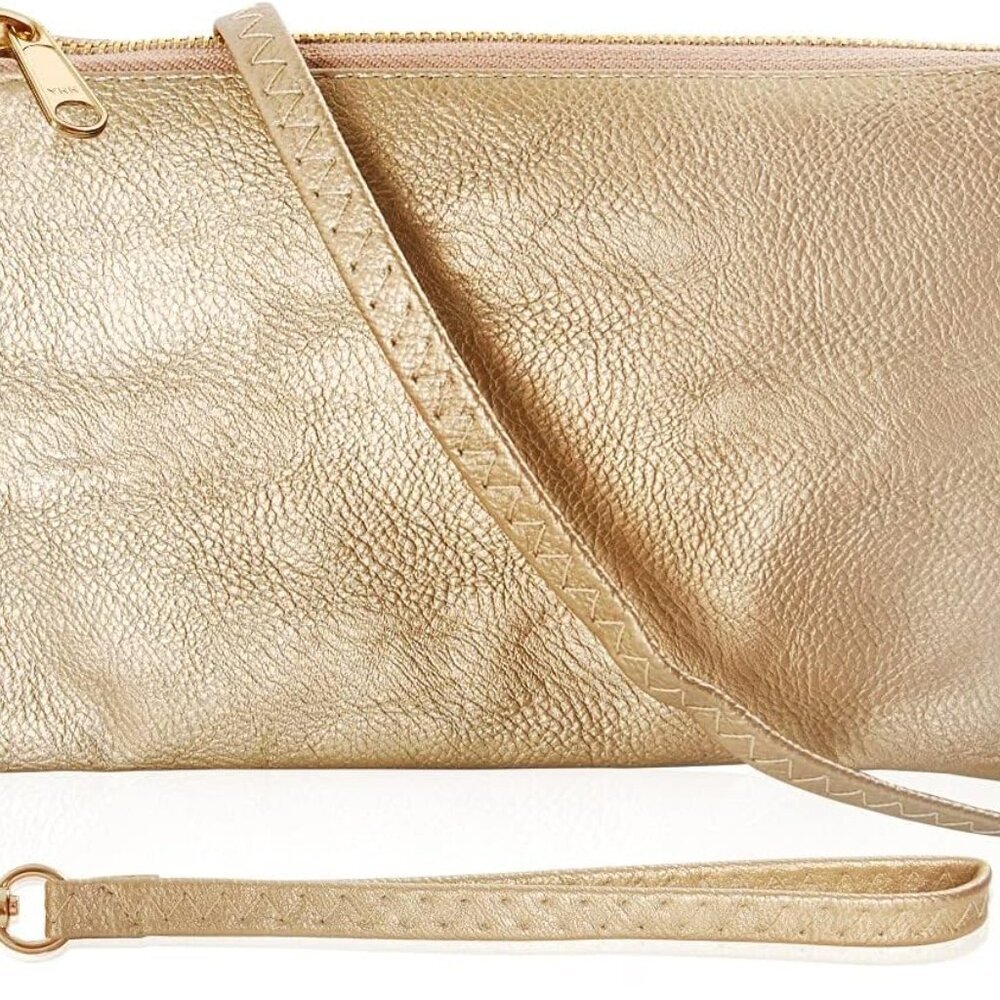 Humble Chic Vegan Leather Wristlet Purse for Women - Small Clutch Purse with Sho